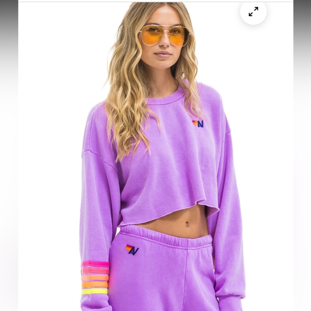 NWT AVIATOR NATION Cropped Sweatshirt🦋🩷